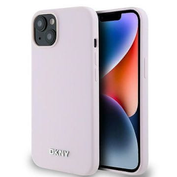DKNY Silikonska futrola MagSafe s tekućim uzorkom za iPhone 14, ružičasta