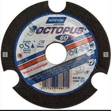 Norton ov brusni disk Octopus P60 125 mm