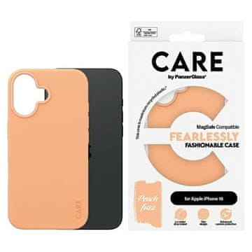PanzerGlass CARE by modna maskica za iPhone 16 6.1" breskvasta MagSafe 1389