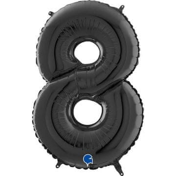 Grabo Folija balon broj 8 crni, 66 cm