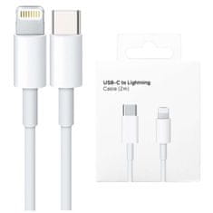 USB-C na Lightning kabel za Apple iPhone, iPad iPod, 20W, 2 m, kutija, bijela