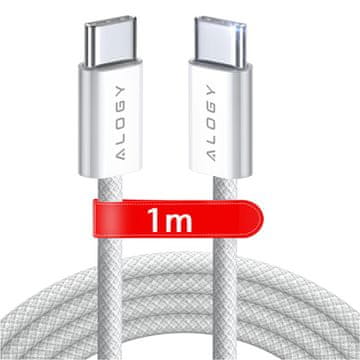 USB-C Type-C kabel Strong Fast 60W PD 1M za iPhone 15/Pro/Max iPad MacBook najlonski kabel bijele boje