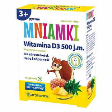 Starpharma Ukusan vitamin D3 500 IU 60 pastila
