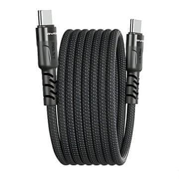 Awei USB-C na USB-C magnetski kabel crne boje