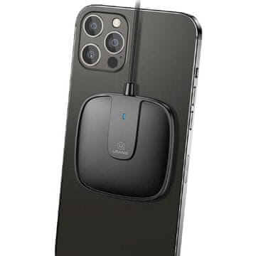 USAMS induktivni punjač US-CD153 magnetski 15W iPhone 12 serija crni/crni CD153DZ01