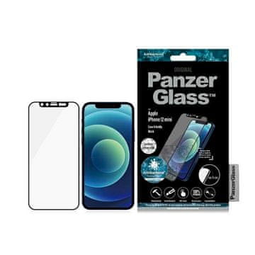 PanzerGlass Kaljeno staklo za iPhone 12 Mini CamSlider antibakterijsko crno