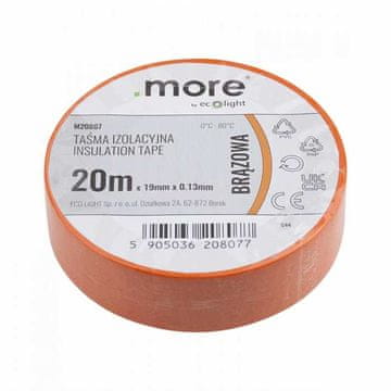 Izolacijska traka 19 mm x 0,13 mm x 20 m smeđa