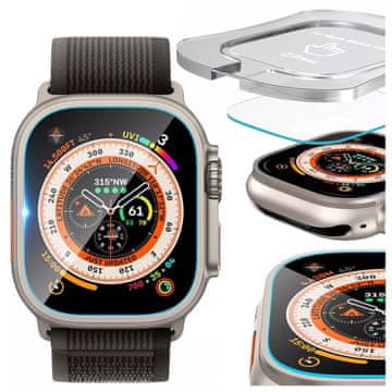 Kaljeno staklo za Apple Watch Ultra 2 / Ultra 49mm za zaštitno staklo 9H s okvirom za pozicioniranje