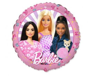 Flexmetal Okrugli folijski balon Barbie, 46 cm, 18"