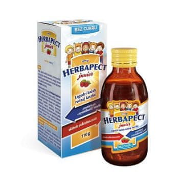 Aflofarm Herbapect Junior syrop, na każdy rodzaj kaszlu, na dzień i na noc 110 g