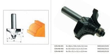 Condor rezač drva 8x28x8x9.8x12mm ZA zaobljavanje, s ležajem.