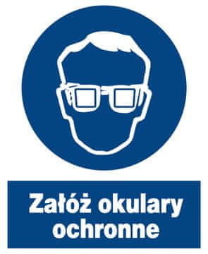 ZNO-2 - Znak zaštite na radu - stavite zaštitne naočale