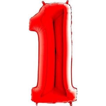 Grabo Folija balon broj 1 crveni metalik - 100 cm