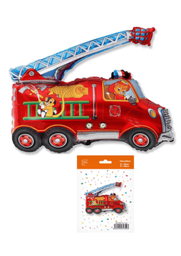 Flexmetal Folija balon s motivom vatrogasnog vozila - 78 cm crveni