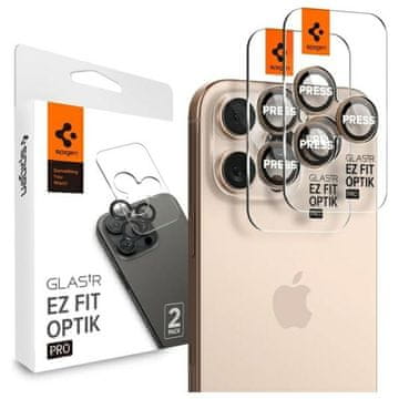 Spigen Staklo kamere za iPhone 16 Pro - 9H Oleofobno Desert Titanium