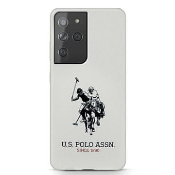 U.S. Polo Assn. Silikonska maskica s logotipom US Polo za Samsung Galaxy S21 Ultra, bijela