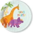Procos Papirnati tanjuri, višebojni, DINO PARTY, 20 cm, 8 kom.