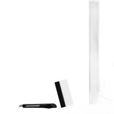 Nikcorp Folija za prozore za privatnost, matirana statična folija za staklo, UV zaštita 95%, bez ljepila, za kupaonicu, 90x220 cm