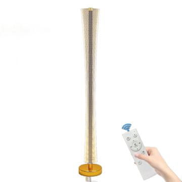 Nikcorp Moderna LED podna svjetiljka s daljinskim upravljačem, prigušivačem i 3 boje svjetla za dnevni boravak, crna, 125 cm