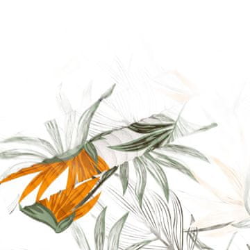 Nikcorp Tkanina samt s uzorkom lišća, izdržljivi materijal za tapeciranje i dekoracije, za dječju sobu, bijela, 1 m x 140 cm