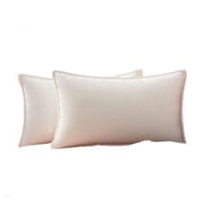 Nikcorp Set baršunastih jastučnica 2 kom, mekane ukrasne navlake za jastuk za kauč i dnevni boravak, krem 30x50 cm