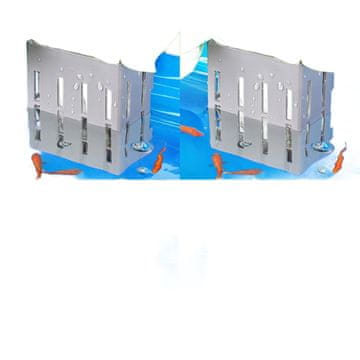 Nikcorp Set držača za akvarijske biljke 4 kom, za uzgoj vodenih biljaka, s vakuumskim čašicama i kukama, siva boja