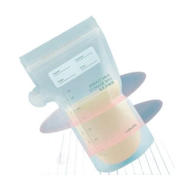Nikcorp Vrećice za pohranu majčinog mlijeka, 30 kom, za sigurno skladištenje i zamrzavanje, bez BPA, dvostruki zatvarač, 200 ml