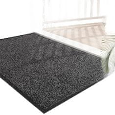 Nikcorp Otirač za vrata protuklizni za unutarnju i vanjsku upotrebu, super upijajući, perivi, gumena podloga, 50x80 cm, crno-sivi