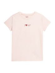 Nikcorp Dječja majica kratkih rukava s printom, 100% pamuk za cjelodnevnu udobnost, regular kroj, roza, vel. 164 cm