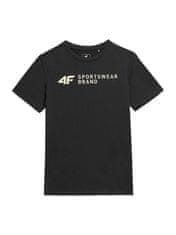 Nikcorp Dječja majica kratkih rukava za dječake, 100% pamuk za cjelodnevnu udobnost, regular fit kroj, crna, 122 cm