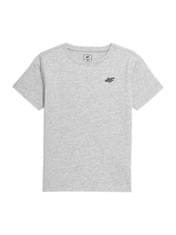 Nikcorp Majica kratkih rukava za dječake, mekana i udobna, za svaki dan i sport, pamuk s viskozom, regular fit, siva, 152 cm