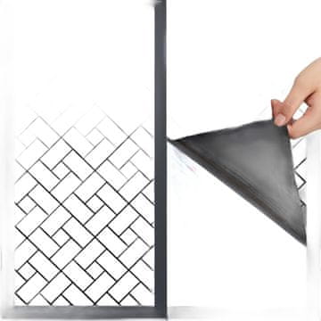 Nikcorp Crna folija za prozore za zamračivanje, statična bez ljepila, 100% UV zaštita i privatnost, višekratna, crna mat 45x200 cm