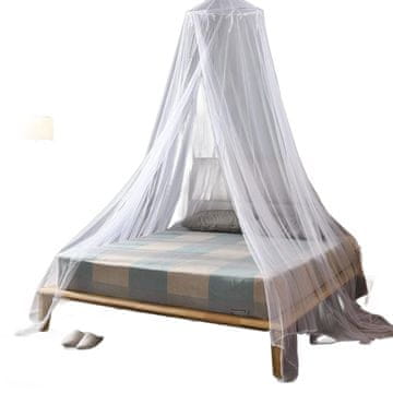 Nikcorp Mreža za krevet protiv komaraca, baldahin s kupolom, montaža bez bušenja, za bračni i dječji krevet, bijela