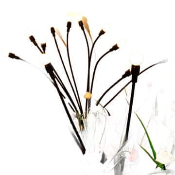 Nikcorp Solarne lampe za vrt 4 kom, 10 LED krijesnica, IP65 vodootporne, 8 načina rada, automatsko paljenje, topla bijela boja