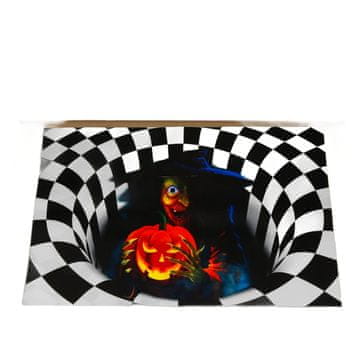 Nikcorp Otirač za Noć vještica 3D protuklizni tepih s vješticom, periv u perilici, za ulazna vrata, kupaonicu, 40x60 cm