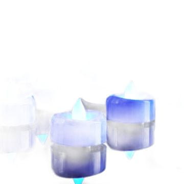 Nikcorp Set 24 LED svijeća lučica, bez plamena, sigurna dekoracija za Halloween, treperavo svjetlo, 150+ sati rada, plave