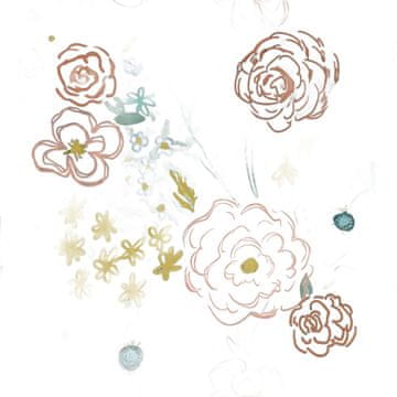 Nikcorp Samoljepljiva tapeta vodootporna za zid i namještaj, vinilna folija s cvjetnim uzorkom, crna s raznobojnim cvjetovima, 41x300 cm