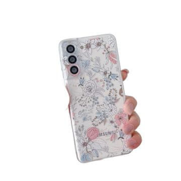 Nikcorp Silikonska maskica za Samsung Galaxy S23 Plus, prozirna zaštitna futrola s cvjetnim uzorkom, tanka i lagana maska, 6,6"
