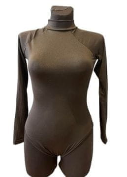 Nikcorp Ženski bodi dugih rukava za cjelodnevnu udobnost, elegantan i rastezljiv s praktičnim kopčanjem u međunožju, crni, S