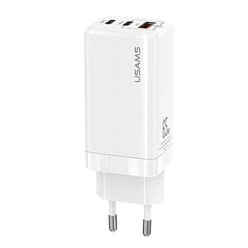 USAMS Usams 65W 2Xusb-C Zidni Punjač Za Iphone 12 13 14 15 Pd Brzo Punjenje