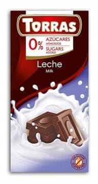 Torras mliječna čokolada bez šećera 75 g