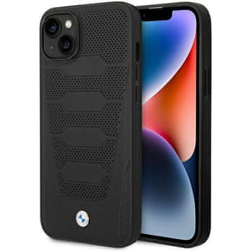 Bmw Crna futrola za iPhone 14 s uzorkom kožnih sjedala