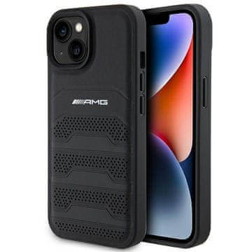 MERCEDES Kožna futrola za iPhone 15 Plus AMG crna