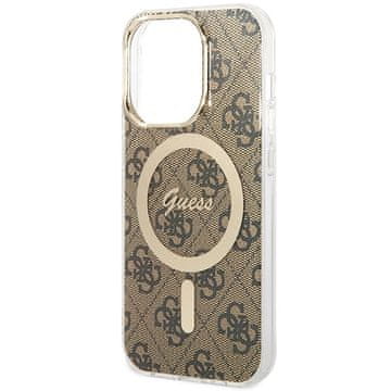 Guess maskica za iPhone 15 Pro - smeđa MagSafe maskica