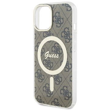 Guess maskica za iPhone 15 - smeđa MagSafe maskica, 4G