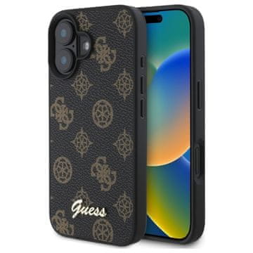 Guess Peony Script MagSafe maskica za iPhone 16, crna