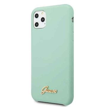 Guess Guess Tvrda Futrola Za Iphone 11 Pro Zelena Silikonska Futrola S Logom Vintage Zlatna