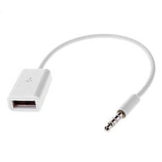 CoreParts USB na mini jack adapter, bijeli
