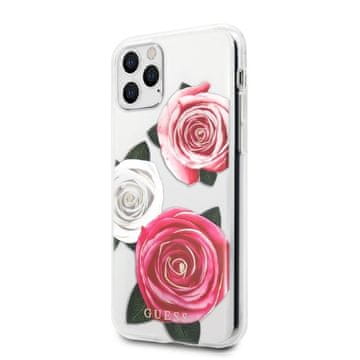 Guess Guess Tvrda Futrola Za Iphone 11 Pro S Prozirnom Zaštitom Od Ruža U Cvjetanju