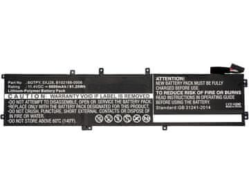 CoreParts Baterija za laptop Dell 69.30Wh Li-Pol 11.55V 6000mAh crna